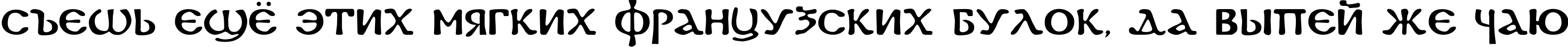 Пример написания шрифтом DS Coptic текста на русском