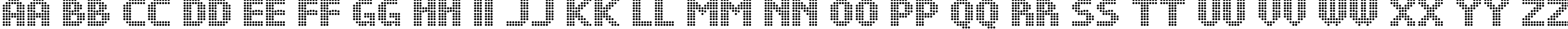 Пример написания английского алфавита шрифтом DS Dots Medium