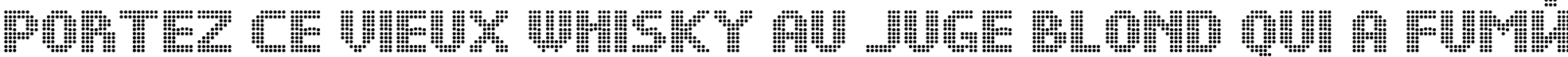 Пример написания шрифтом DS Dots Medium текста на французском