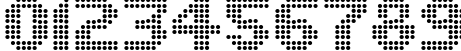 Пример написания цифр шрифтом DS Dots Medium