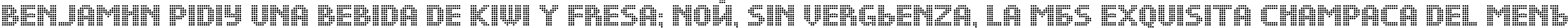 Пример написания шрифтом DS Dots Medium текста на испанском