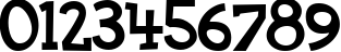 Пример написания цифр шрифтом DS Goose