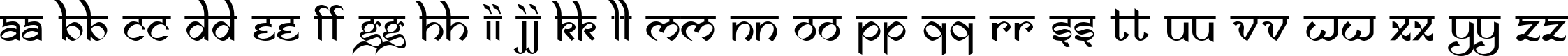 Пример написания английского алфавита шрифтом DS Izmir Normal