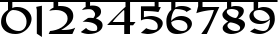 Пример написания цифр шрифтом DS Izmir Normal