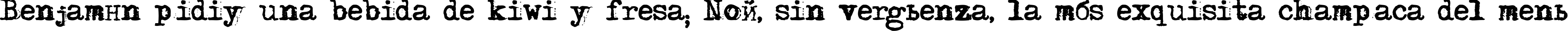 Пример написания шрифтом DS Moster текста на испанском