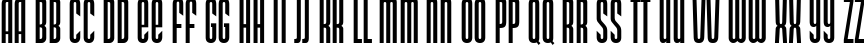 Пример написания английского алфавита шрифтом DS Narrow Extra-condensed Medium
