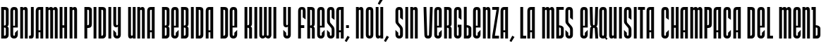 Пример написания шрифтом DS Narrow Extra-condensed Medium текста на испанском