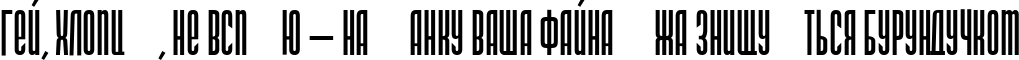 Пример написания шрифтом DS Narrow Extra-condensed Medium текста на украинском