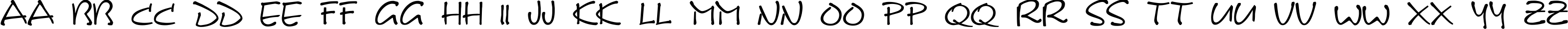 Пример написания английского алфавита шрифтом DS Note