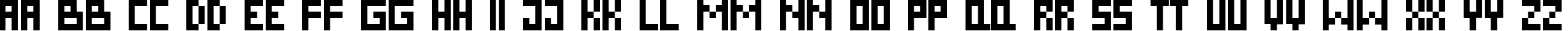 Пример написания английского алфавита шрифтом DS Pixel Cyr