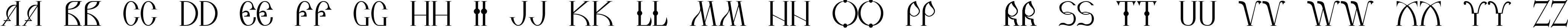 Пример написания английского алфавита шрифтом DS Russia Demo