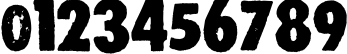 Пример написания цифр шрифтом DS Stamper