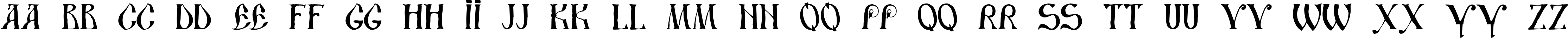 Пример написания английского алфавита шрифтом DS UstavHand