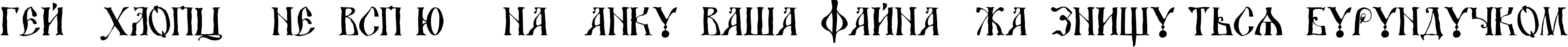 Пример написания шрифтом DS UstavHand текста на украинском