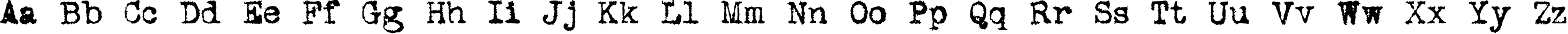 Пример написания английского алфавита шрифтом DS VTCorona Cyr