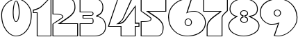 Пример написания цифр шрифтом DSMotterHo