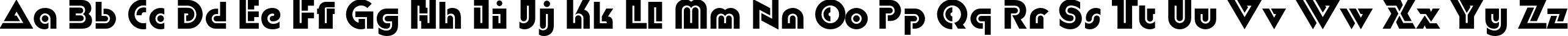 Пример написания английского алфавита шрифтом Dublon Bold