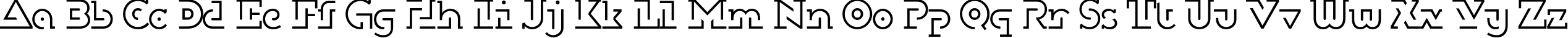 Пример написания английского алфавита шрифтом DublonBrusLight
