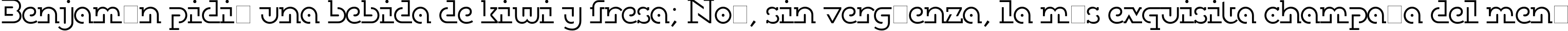 Пример написания шрифтом DublonBrusLight текста на испанском