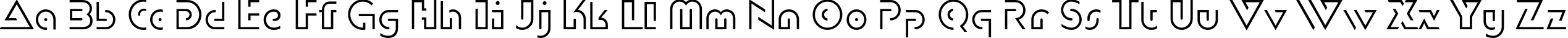 Пример написания английского алфавита шрифтом DublonLight