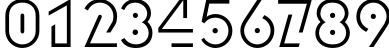 Пример написания цифр шрифтом DublonLight