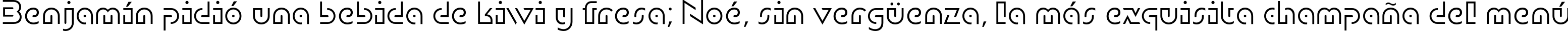 Пример написания шрифтом DublonLight текста на испанском