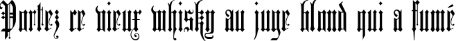 Пример написания шрифтом DuererGotisch текста на французском