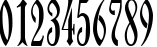 Пример написания цифр шрифтом DuererGotisch