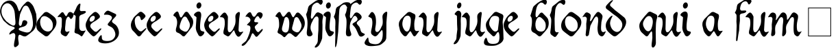 Пример написания шрифтом Duke текста на французском