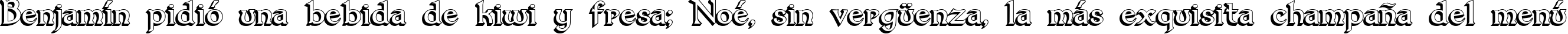 Пример написания шрифтом Dumbledor 1 3D текста на испанском