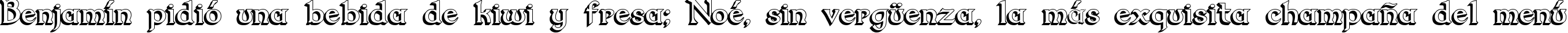 Пример написания шрифтом Dumbledor 2 3D текста на испанском