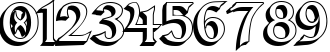 Пример написания цифр шрифтом Dumbledor 3 3D