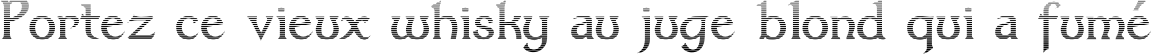 Пример написания шрифтом Dumbledor 3 Cut Down текста на французском