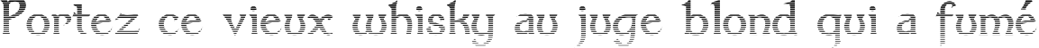Пример написания шрифтом Dumbledor 3 Cut Up текста на французском