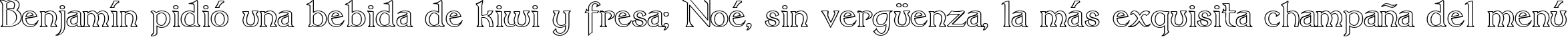 Пример написания шрифтом Dumbledor 3 Outline текста на испанском