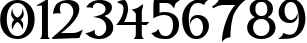 Пример написания цифр шрифтом Dumbledor 3