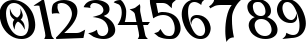 Пример написания цифр шрифтом Dumbledor 3 Rev Italic