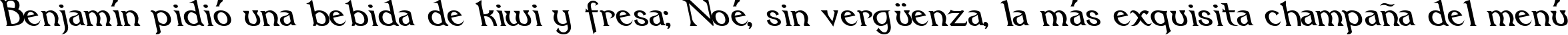 Пример написания шрифтом Dumbledor 3 Rev Italic текста на испанском