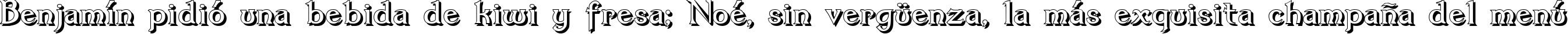 Пример написания шрифтом Dumbledor 3 Shadow текста на испанском