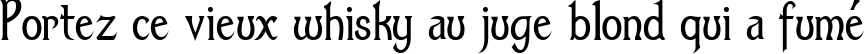 Пример написания шрифтом Dumbledor 3 Thin текста на французском