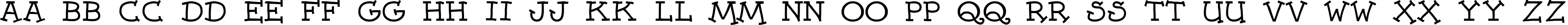 Пример написания английского алфавита шрифтом Dummies