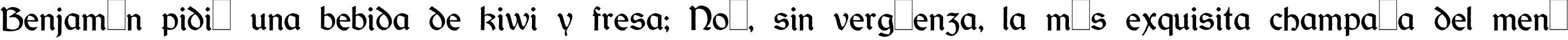 Пример написания шрифтом Dundalk текста на испанском