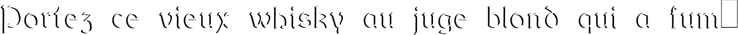 Пример написания шрифтом DundalkEmbossed текста на французском