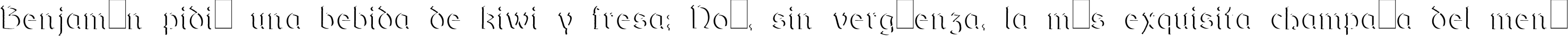 Пример написания шрифтом DundalkEmbossed текста на испанском