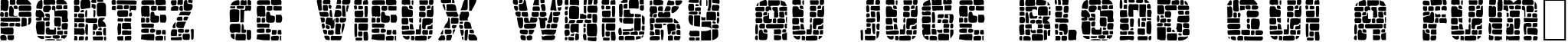Пример написания шрифтом Dungeon Blocks Filled текста на французском