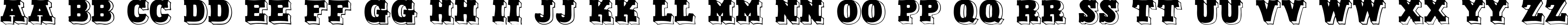 Пример написания английского алфавита шрифтом Duo Dunkel