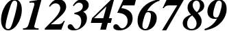 Пример написания цифр шрифтом Dutch 801 Bold Italic BT