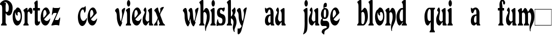 Пример написания шрифтом DuvallCondensed текста на французском