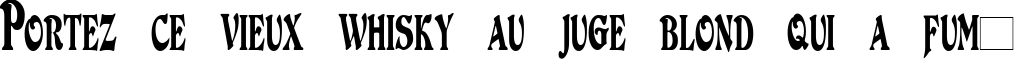 Пример написания шрифтом DuvallSmallCapsCondensed текста на французском