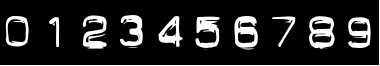 Пример написания цифр шрифтом DynamoeC